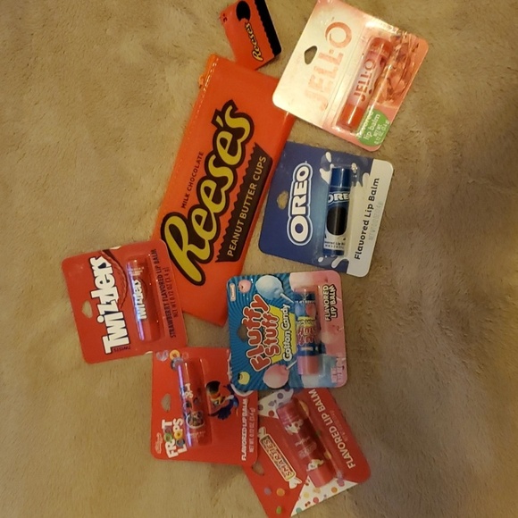 Candy and Cookies Other - Candy Cookie Lip Balm Bundle with Reese's Pouch NWT